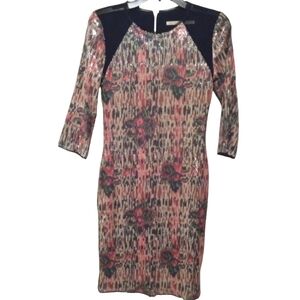 Sequinned multicolor sheath dress. Large RACHEL ROY